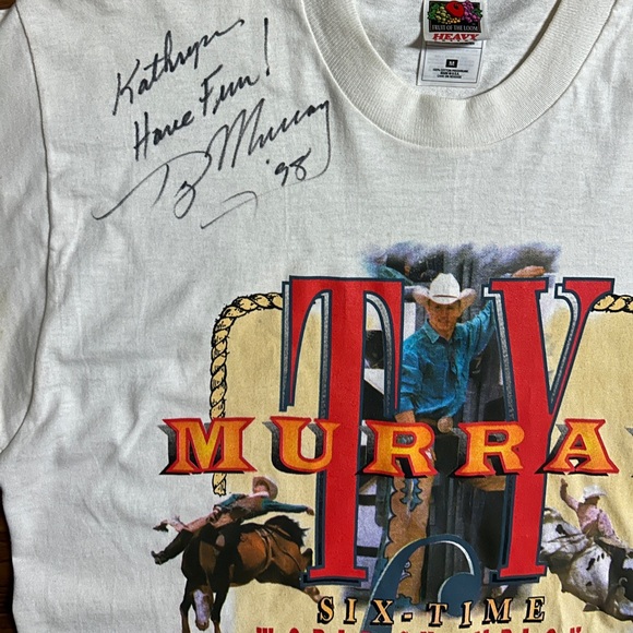 Ty Murray • All-Around Cowboy World Champion • 1998 • Signed • White • Shirt - Picture 8 of 10